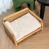 Handgeflochtenes Rattan Katzenbett Sommer Atmungsaktiv Haustier Sofa Multifunktionale Katzenhängematte Platzsparend Minimalistisch Liege für Wohnzimmer