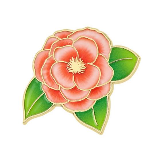 Flower Gods Brooch, Metal Pin Badge with UV Printed, Peony Plum Blossom Design Lapel Pin for Hanfu And Chinese Style Wear