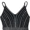 European and American Fashion Women's Sleeveless Rhinestone Spaghetti Strap Backless Long Dress