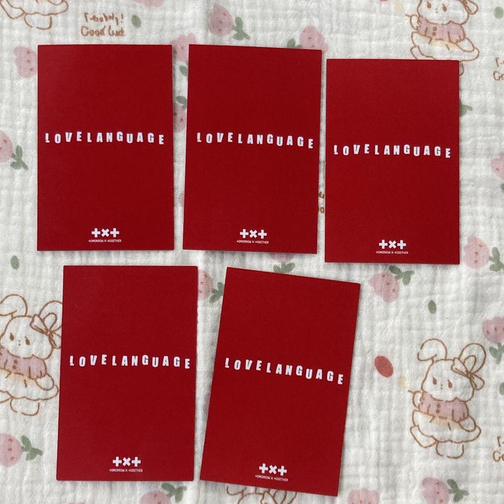 [USED] TXT Love Language Korea Sanok Trading Cards Set of 5