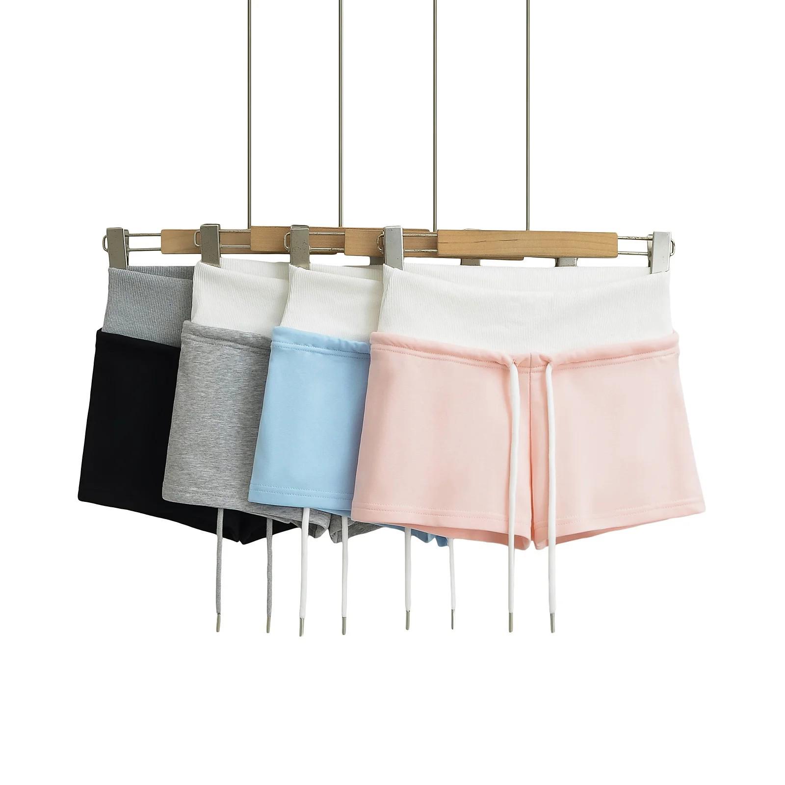 

Women s Spicy Colorblock Elastic Waist Slimming Sports Shorts for Summer Beach Small