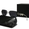 Fashionable Frameless Sunglasses Women Metal Frame Unisex UV400 Protection Summer Glasses High-End Eyewear