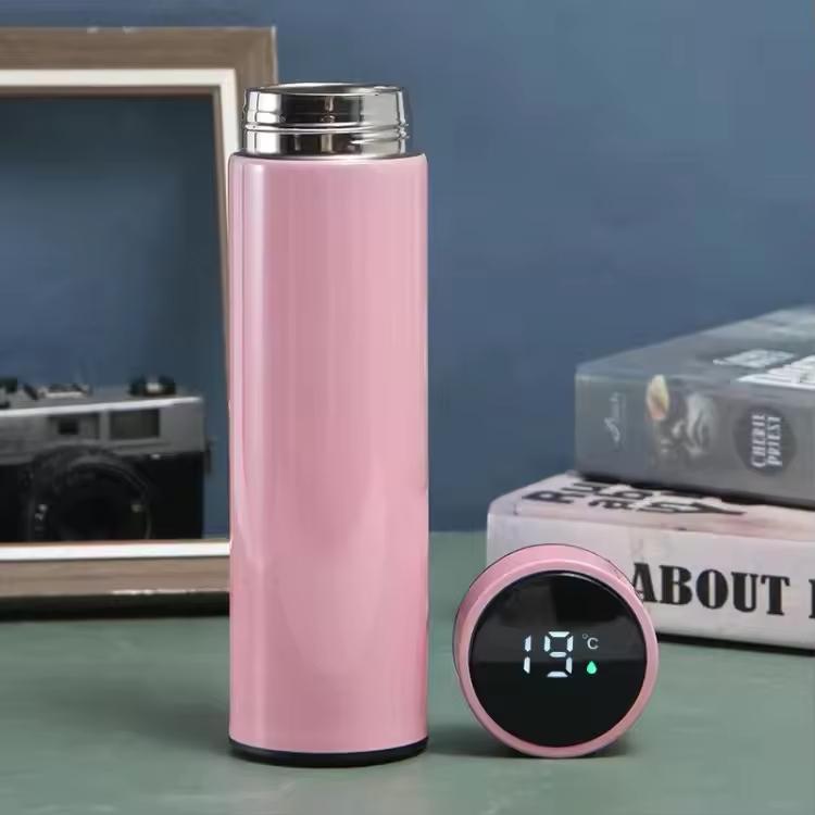 Customize Portable Temperature Led Digital Display Smart Drinkware Hot Water Bottle Stainless Steel Flasks Thermos Water Bottle