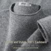 SNOWFLYING Women's 100% Cashmere High-Neck Long-Sleeve Sweater