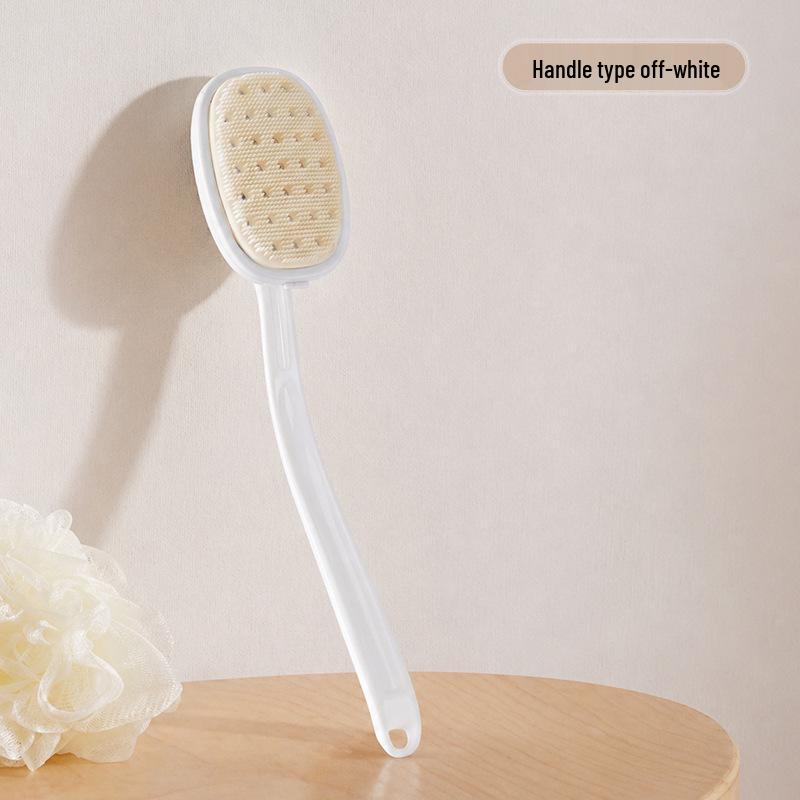 Japanese Silicone Long-Handle Detachable Bath Brush - Two-in-One Back Scrubber