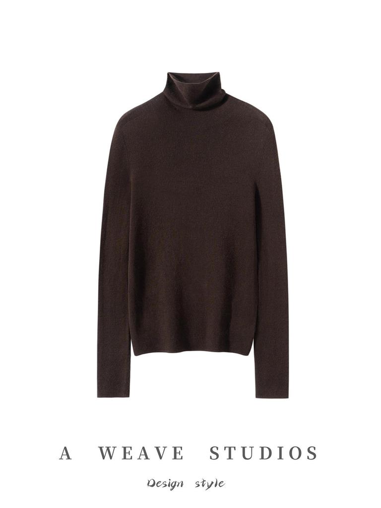 Women's High-Neck 18-Gauge Ribbed Base Layer Top - Fine Spun German Wool