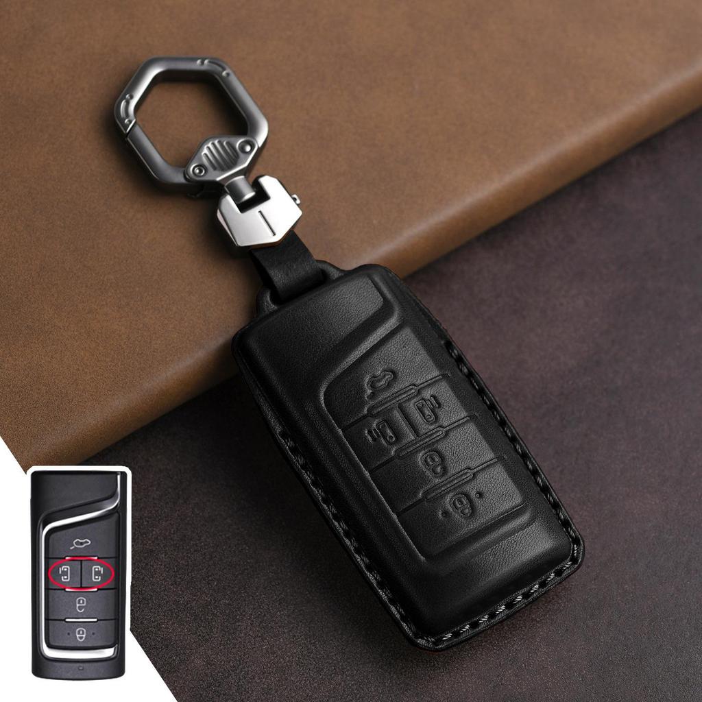 Genuine Leather Key Cover for GAC Trumpchi GS4/GS8/GS5/M6/GS7/M8 Models.