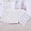 16pcs/set Laser Silver Butterfly Nail Art Sticker Butterfly 3D Hollow DIY Glitter Holographic Slider Nail Art Decal Decoration