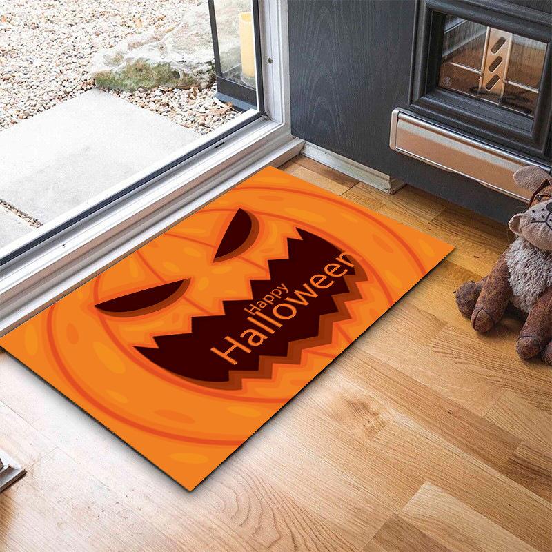 

Halloween Pumpkin Graveyard Skull Non Slip Carpet Washable Dirt Resistant for Living Room Entrance Decor 40X60CM (1.3X2FT
