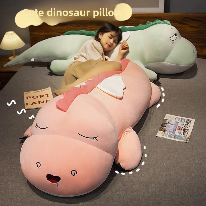 Dinosaur Plush Pillow With Soft Embroidered Animal Pattern For Girls And Boys Lounge And Bed Use