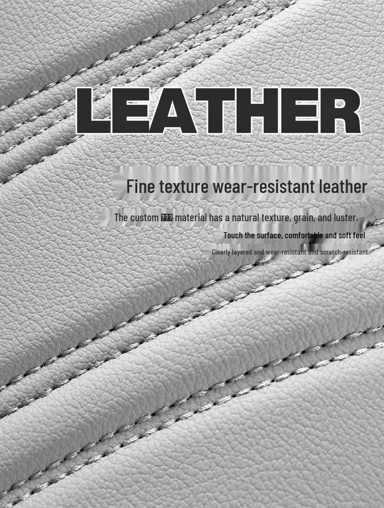 Leather Car Seat Cushion Cover - Full Coverage, All-Season Style