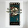 Vintage Tattoo Art Tarot Card Style Metal Tin Sign - What If I Fall? What If You Fly Motivational Wall Decor for Bar Club Man Ca