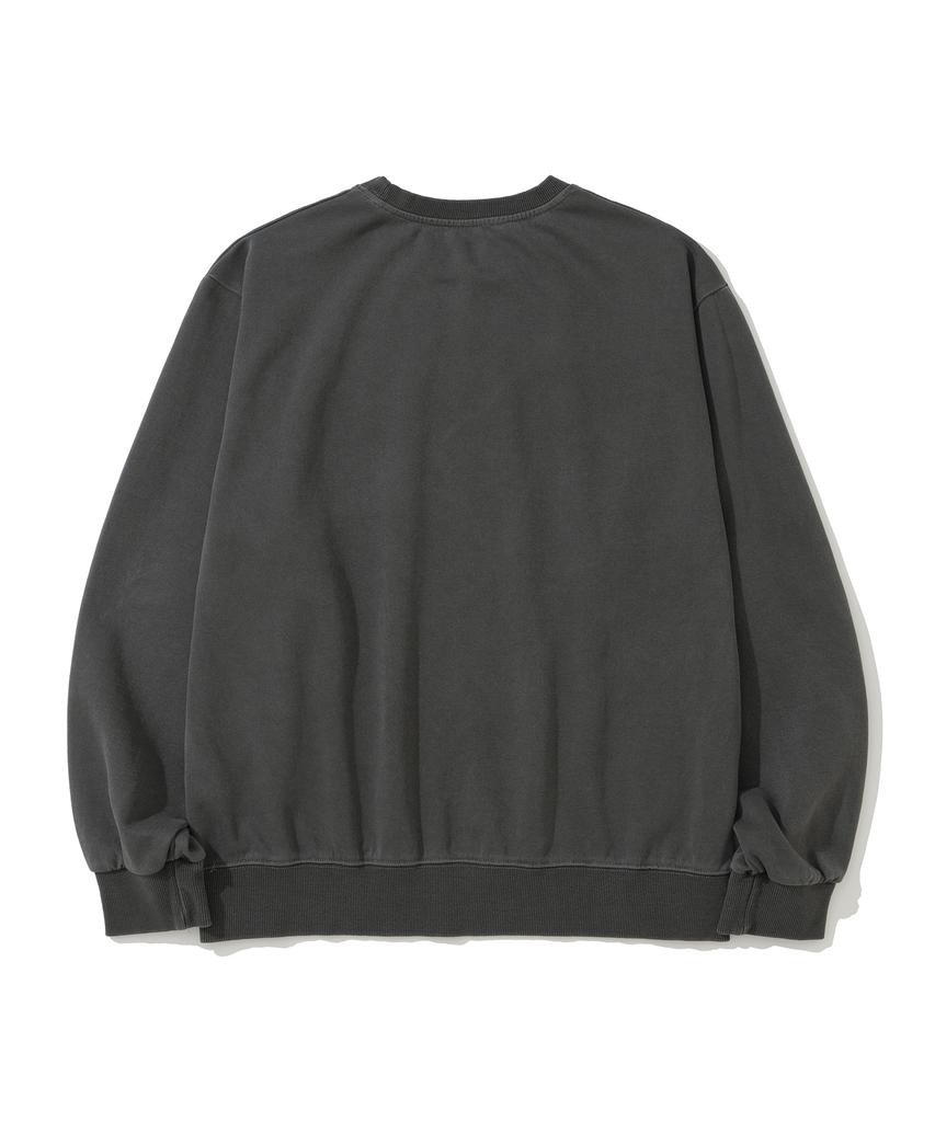 KNITTED Pigment Palm Tree Sweatshirt Charcoal