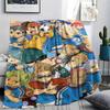 1Pc Inazuma Eleven Soccer Print Flannel Blanket, High Quality Comfortable for All Seasons, Home Decor, Warmth and Comfort, Perfect for Christmas Gifts