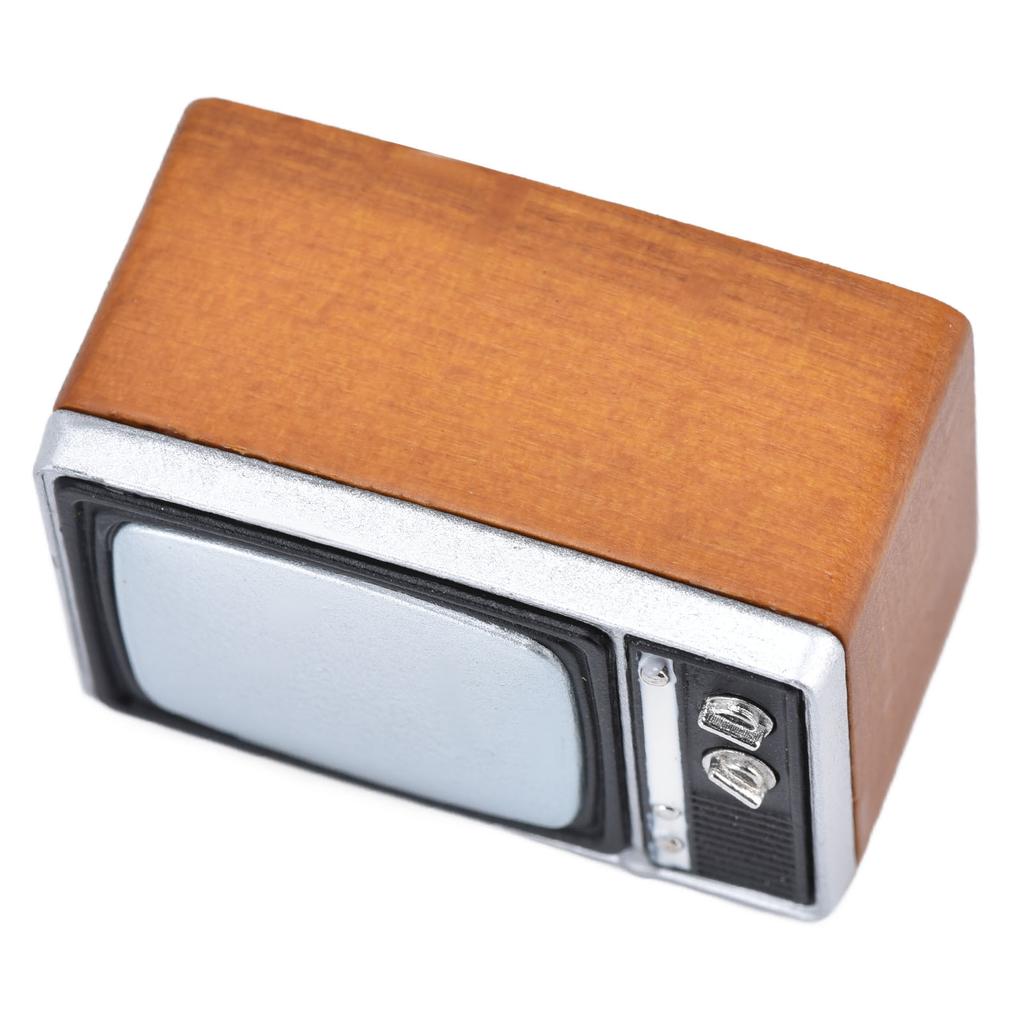 Puppenhaus Fernseher Niedlicher Stil Lebendiges Aussehen Langlebig Klein Kompakt Interessantes Lustiges Spielzeug für Esszimmer Geschenk