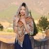 The photo is so beautiful~ Red travel scarf Qinghai Xizang desert ethnic style imitation cashmere thermal shawl women's cape
