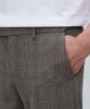 MUSINSA STANDARD Glen Check Tapered Hidden Banding Crop Slacks [Dark Beige]