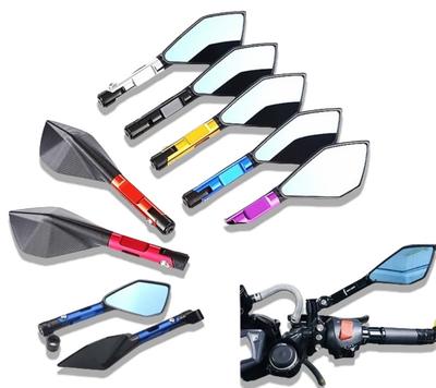 CNC ALUMINOWE Uniwersalne Lusterka Boczne Wsteczne Motocyklowe 8mm 10mm Dla KAWASAKI Z750 NINJA250 HONDA R1 R6 FZ6 SUZUKI YAMAHA