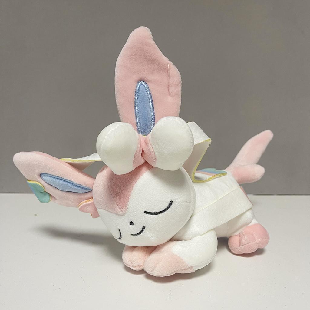 Cute Sylveon Peluche Doll Pikachu Sleeping Series Glaceon Leafeon Gengar Plush Charizard Sprigatito Piplup Stuffed Doll
