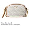 MICHAEL KORS Jet Set Charm Canvas Crossbody Bags Small Women's Vanilla White Acorn Brown Multicolor 32S1GT9C0B-149