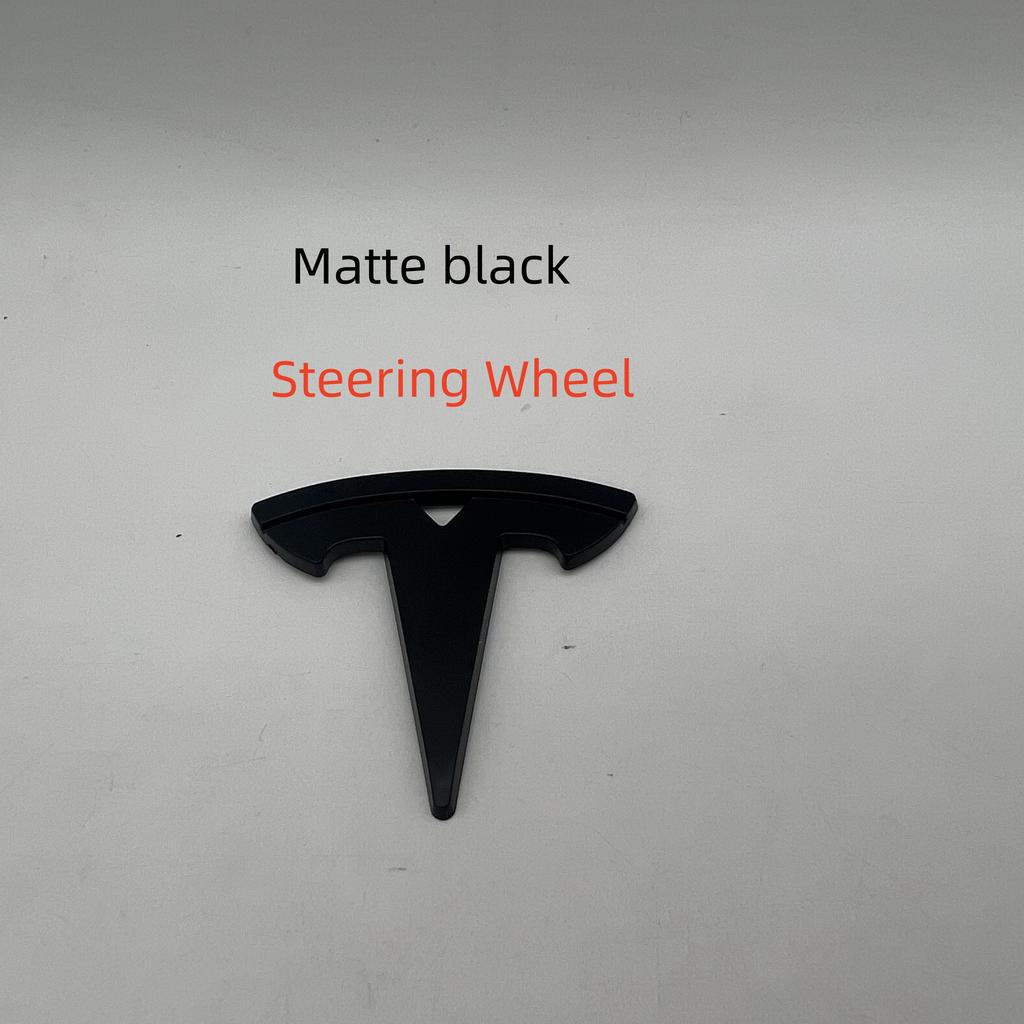 1 Stück ABS für Tesla Model Y Model 3 Auto Emblem Lenkrad Mittelabzeichen Lenkrad Aufkleber Decal Styling Auto Zubehör