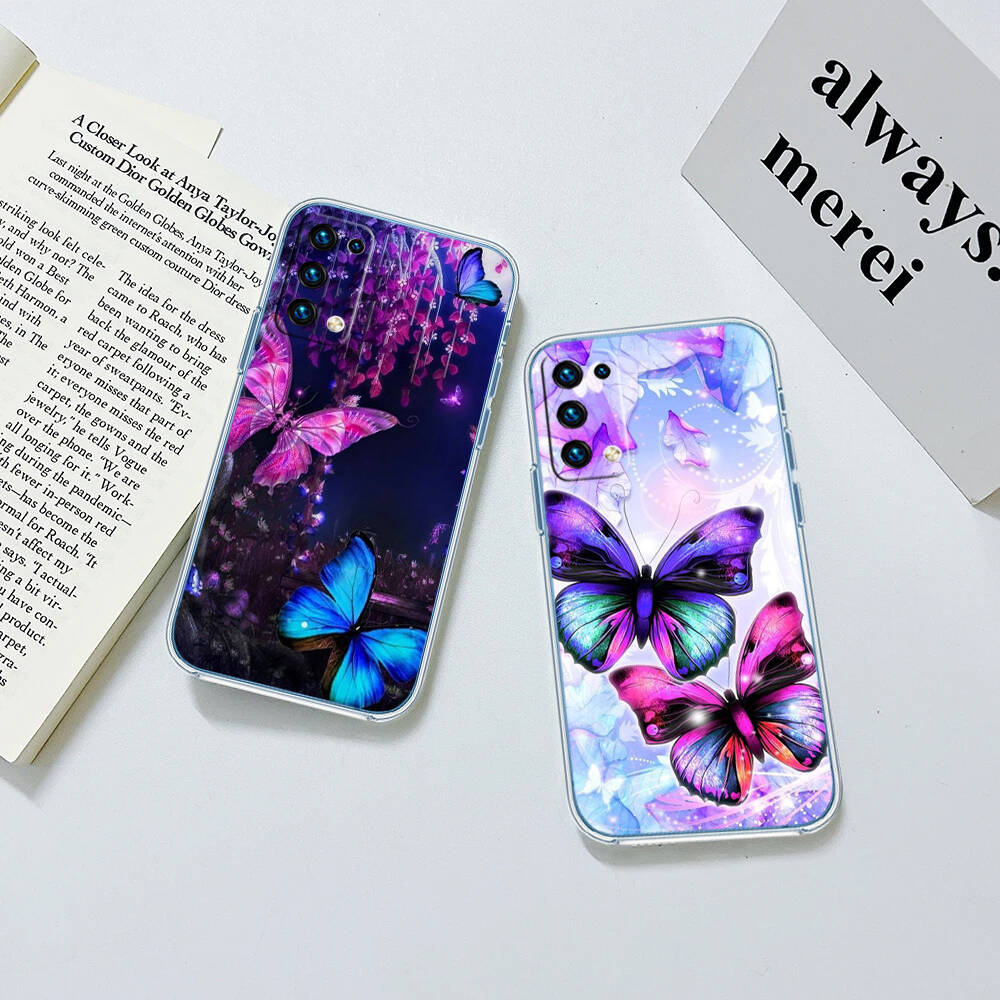 Colorful Butterfly Phone Case for Motorola Edge 20 30 S30 40 50 Fusion Lite Plus Pro Neo Ultra One Hyper Power Action Zoom Macro Vision