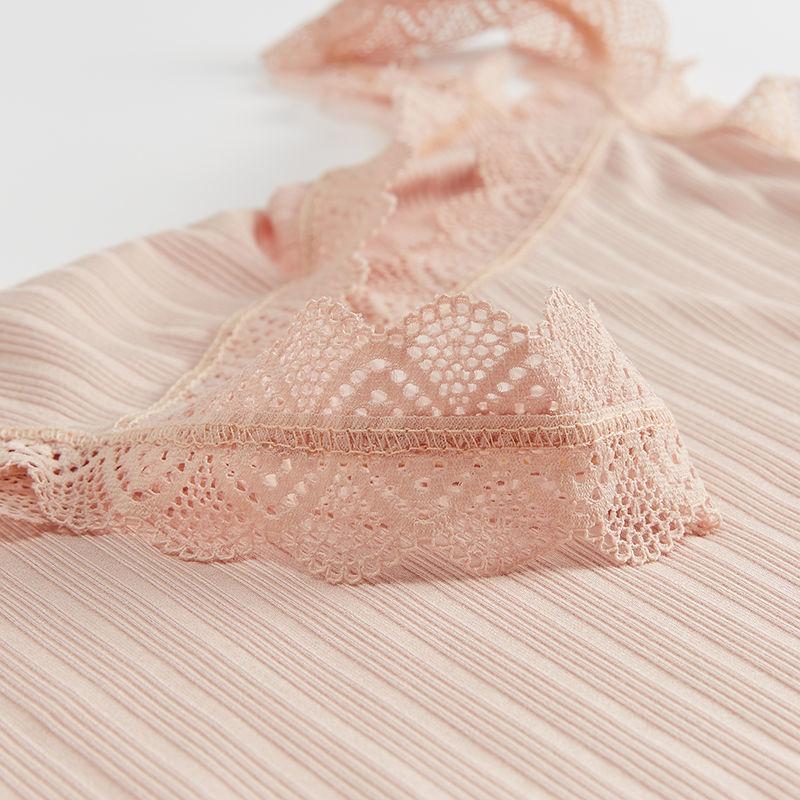 Summer Lace Vest Ribbed Modal Women's Inner Camisole Top Sleeveless High Stretch Oversized for Outerwear