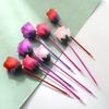 20 Stück Romantische Rose Kreativer Kugelschreiber Helle Bunte Blumen 0,5 mm Blaue Tinte Rückzieher Schule Bequemer Griff Lehrertag Valentinstag Geschenke