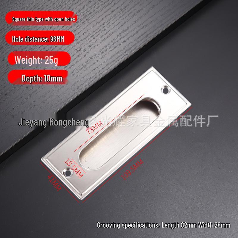 Stainless Steel Concealed Recessed Pull Handle for Drawers and Sliding Doors