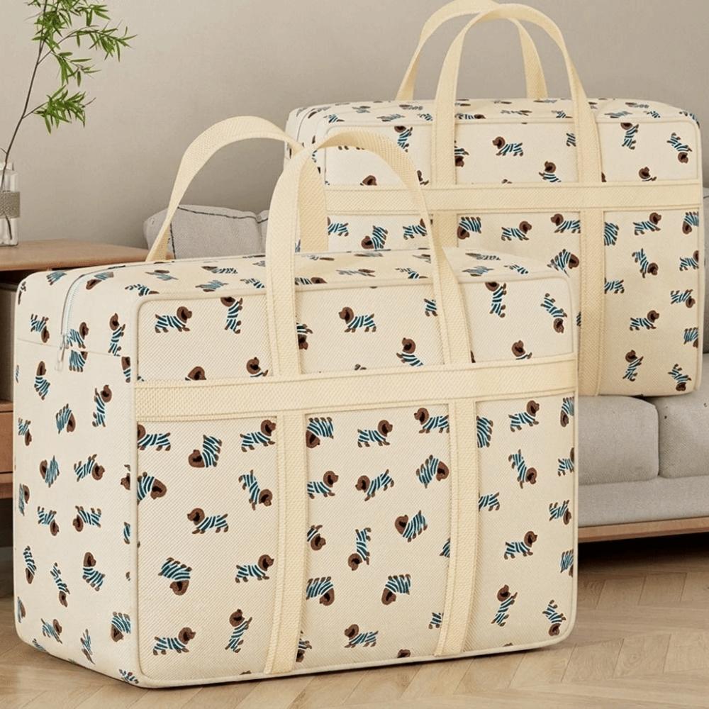 Puppy Pattern Clothes Quilt Storage Bag Large Capacity Luggage Storage Bag Travel