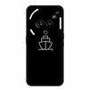 Nothing Phone 2A Luminous Hole TPU Soft Black Case with Simple Line Design