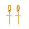 Cross Earrings Pendant Light Luxury High-end Drop Earrings Versatile Titanium Steel Jewelry Accessories for Women
