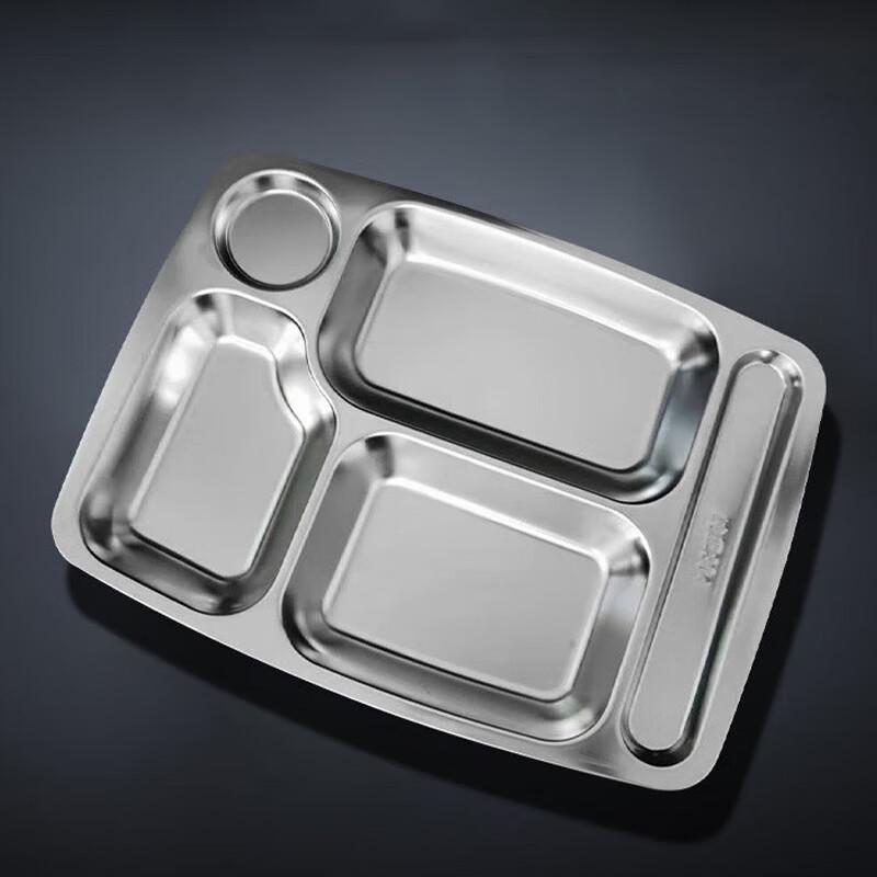 AnYi 304 Stainless Steel 5-Compartment Lunch Tray