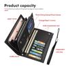 CKTJ8 Car Leather Wallet Credit Card ID Holder Coin Zipper Purse For KIA Rio K5 K2 Sportage Ceed Sorento Picanto Stinger Soul