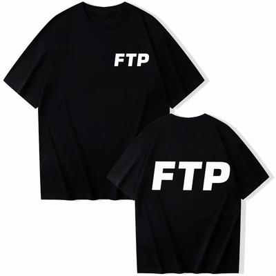 ZX TEE 2025 Ftp Bedrukte T-shirts Heren en Dames Harajuku Rap Stijlen Muziek Ronde Hals Korte Mouw Casual Losse Kleding