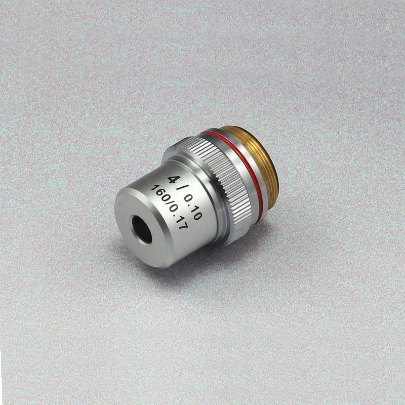

Biological Microscope Achromatic Objective Lens 4X 10X 20X 40X 60X 100X(oil) RMS 20.3mm Thread Silver Shell