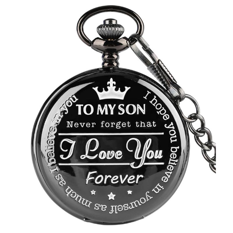 Fashion Gift Flip Quartz Pocket Watch Gifts for Son Children Neck Wearing Locket Charm Dial Gifts