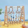 Earring Display Stand, Jewelry Organizer, Ear Stud Stand, Wood Mini Coat Hanger Rack Earring Holder for Retail Store Tabletop