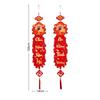 New 2026 Spring Festival Couplets Hollowout Hanging Red Couplets New Year Decor God of Wealth New Year Banner Home Decor