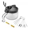 Airbrush Spray Gun Cleaning Kit: Includes Small Brush, Rinse Gun, Nozzle, and Four Ventilation Accessories for Auto Repair.