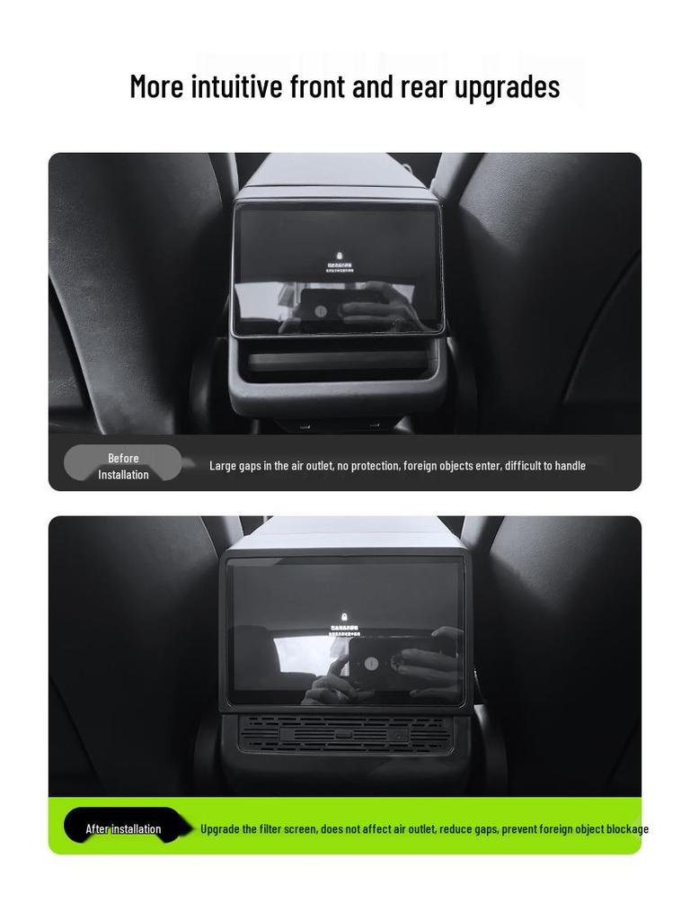 Compatible Tesla Model Y/3 Rear Air Vent Aroma Diffuser & Juniper Anti-Clog Protective Cover