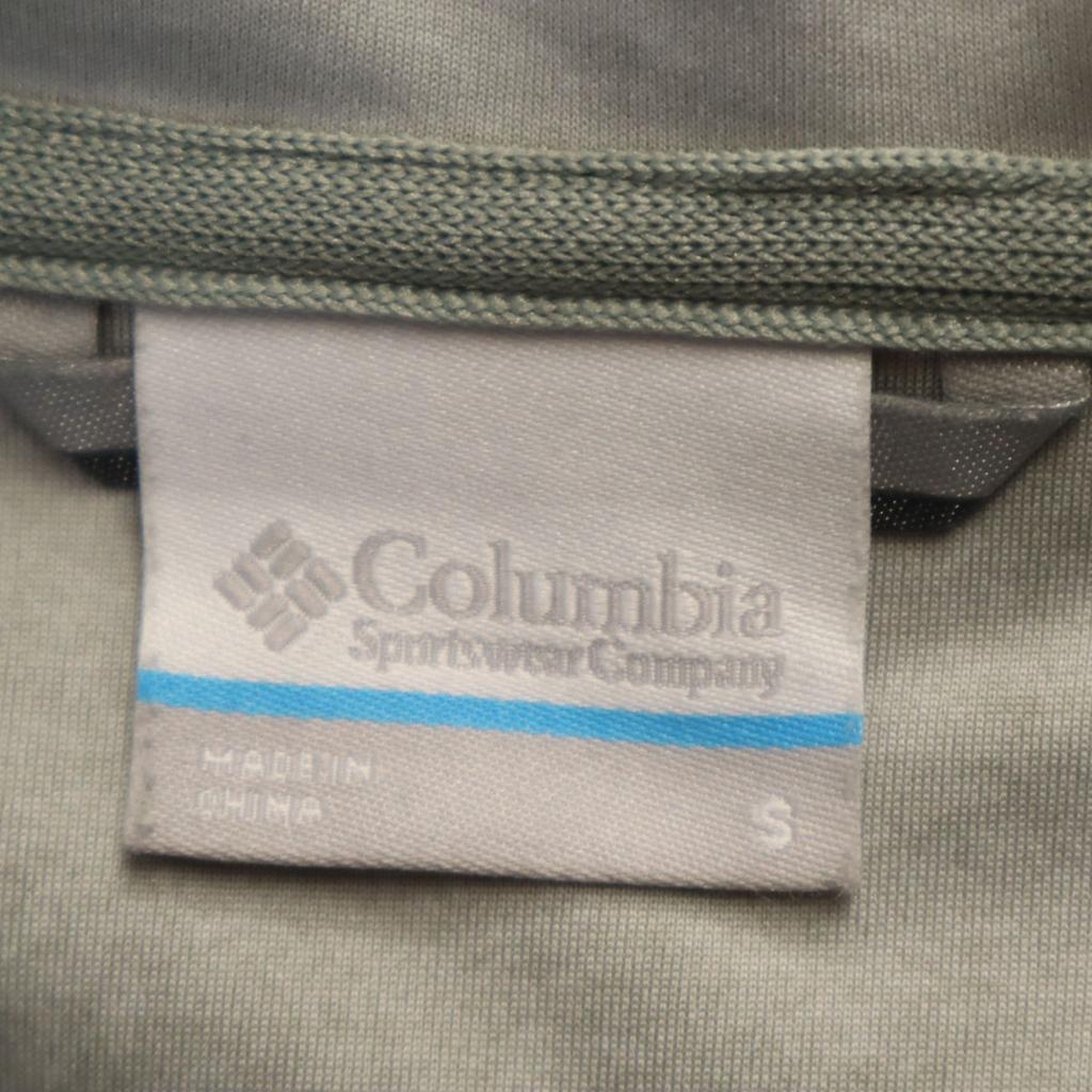 Columbia Por cor Mangas compridas Moletom com zíper P cinza Ao ar livre Masculino Usado