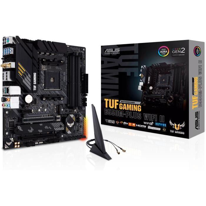 Carte Mère - ASUS - TUF GAMING B550M-PLUS WIFI II - AMD B550 - Emplacement AM4 Micro ATX