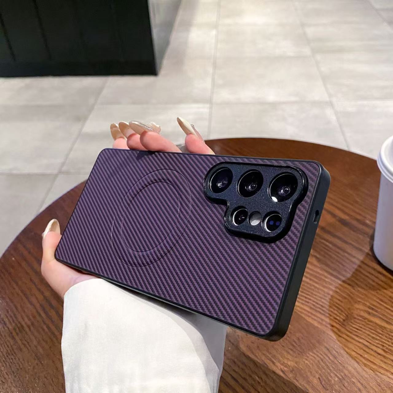 

Роскошный противоударный магнитный защитный чехол Magsafe для Samsung Galaxy S25 S24 S23 Ultra Plus A56 A36 A26 A16 A06 4G 5G Samsung A16 фиолетовый