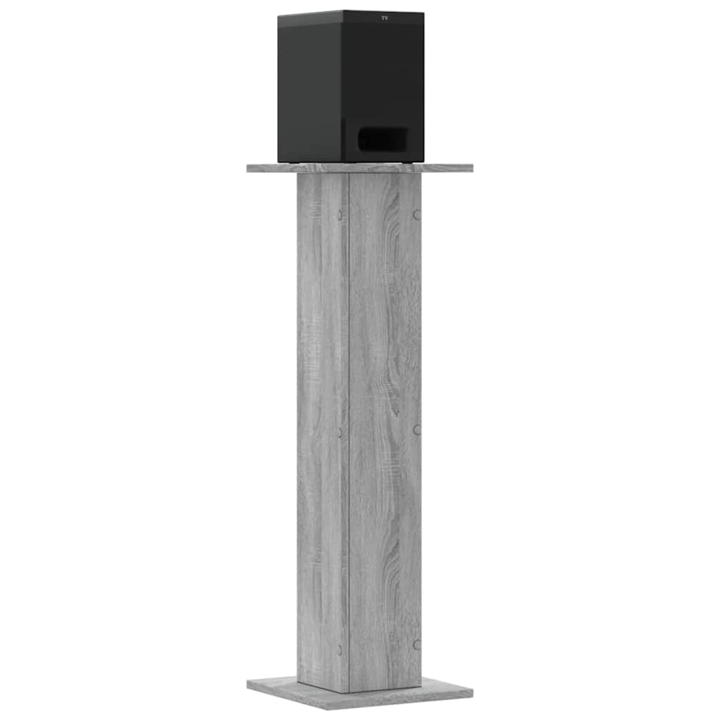 Speaker Stands 2 Pcs Grey Sonoma 30x30x95 Cm Particleboard