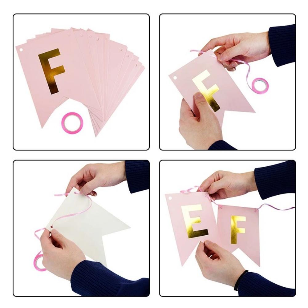 1/5/10PCS Spanish Letter Flag Birthday Decoration Paper Happy Birthday Banner for Adult Birthday Party Backdrop Pendant Decor