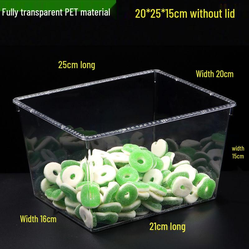 Transparent Plastic Display Box for Bulk Dried Fruit, Candy, Snacks