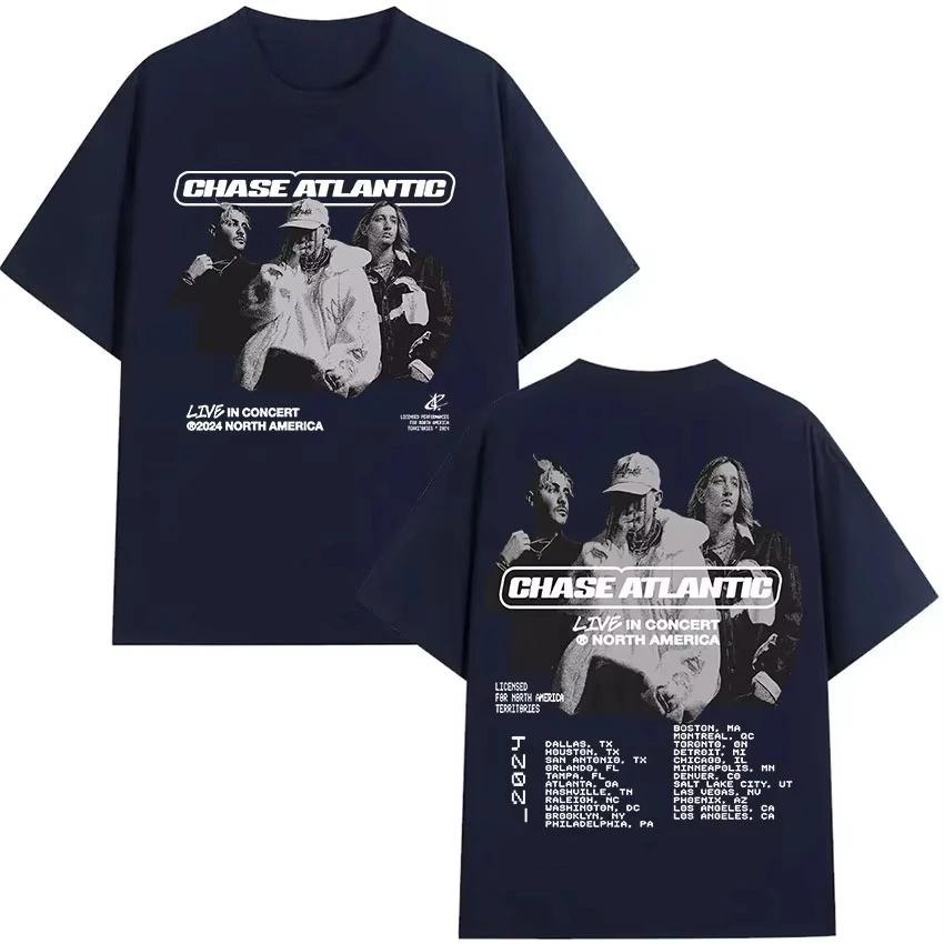 

2026 Chase Atlantic Lost in Europe UK Tour 2026 Graphic T Shirts Hip Hop Vintage Gothic Short Sleeve T-shirt Unisex Streetwear 4XL