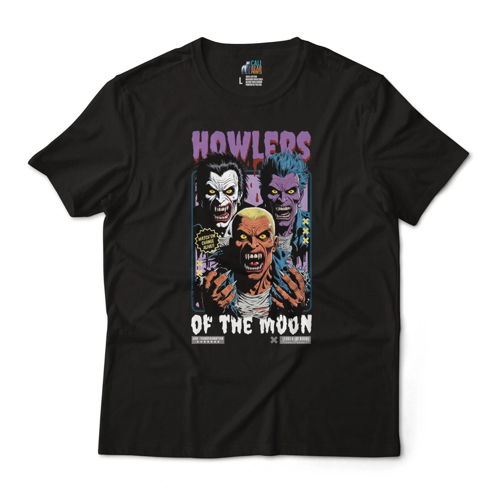 Howlers Of the Moon Halloween Theme T shirt Transformation Monsters Graphic Tee M