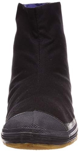 Moonstar Men's/Women's Lightweight Round Toe Tabi Socks (5-Ply Seam), Durable, Black, Size 26.5 cm, 2E